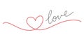 Love. Motivation hand drawn lettering. Handwriting. Valentines Day