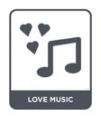 love music icon in trendy design style. love music icon isolated on white background. love music vector icon simple and modern Royalty Free Stock Photo