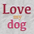 Love My Dog . Illustration. Royalty Free Stock Photo