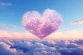 Love nature white valentine background heart weather blue background day sky clouds Royalty Free Stock Photo