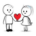 Love Needs Couple to Maintain It in Their Hands. Vector Illustration