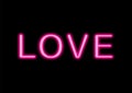 Love neon sign on black background