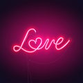 Love neon sign pink-01