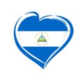 Love Nicaragua flag emblem