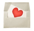 Love note and envelope