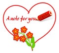 Love Note - Scarlet Pimpernel Royalty Free Stock Photo