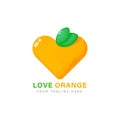 Love orange logo design