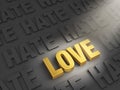 Love Outshines Hate Royalty Free Stock Photo