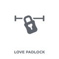 love Padlock icon from Wedding and love collection.