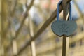 Love Padlock of Interconnected Hearts Royalty Free Stock Photo