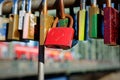 Love padlocks at a bridge in cologne Royalty Free Stock Photo