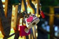 Love padlocks at N Seoul Tower in Seoul city, Korea Royalty Free Stock Photo