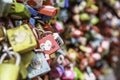 Love padlocks in Namsan Park Royalty Free Stock Photo