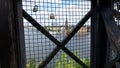 Love padlocks on a wire mesh during a scenic walk in a Stockholm street