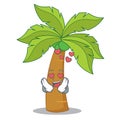 In love palm tree character cartoon Royalty Free Stock Photo