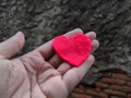 Love in the palm of your hand Royalty Free Stock Photo