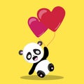 LOVE PANDA BALLOON 02 Royalty Free Stock Photo