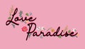 Love paradise with flower design Royalty Free Stock Photo