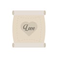 Love parchment message heart