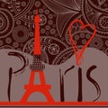 Love in Paris background Royalty Free Stock Photo