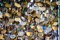 Love Paris Padlocks hanging on a fence