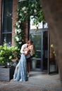 Love Passionate Couple Outdoors. Sensual kiss on the city street. Romantic love story Royalty Free Stock Photo