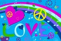 Love Peace and Hearts Royalty Free Stock Photo