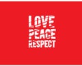 Love peace respect icon