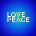 Love and peace sign logotype