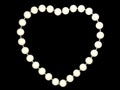 Love: Pearls heart shape isolated