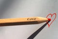 Love Pencil Royalty Free Stock Photo
