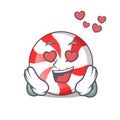 In love peppermint candy mascot cartoon