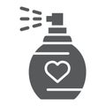 Love perfume glyph icon, valentine and holiday, aroma sign, vector graphics, a solid pattern on a white background, eps Royalty Free Stock Photo