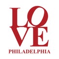 Love Philadelphia vector image illustration. Valentine vector