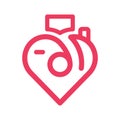Love Phothography Logo Line vector design