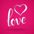 Love pink 3d lettering background 5