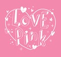 Love pink heart shaped design