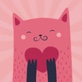 Love pink kitty art