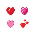 Love pixel art design Logo Royalty Free Stock Photo