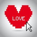 Love pixel design Royalty Free Stock Photo