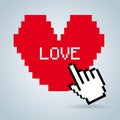 Love pixel design Royalty Free Stock Photo