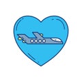 Love plane travel aviation transport airport