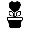 love plant, growth black vector