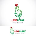 love plant logo design template Royalty Free Stock Photo