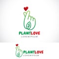 love plant logo design template Royalty Free Stock Photo