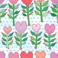 Love plant paradise seamless pattern Royalty Free Stock Photo