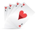 Love playing cards Royalty Free Stock Photo