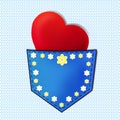 Love in pocket Royalty Free Stock Photo