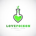 Love Poison Vector Concept Symbol Icon or Logo Royalty Free Stock Photo