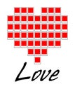 Love Polaroid heart vector